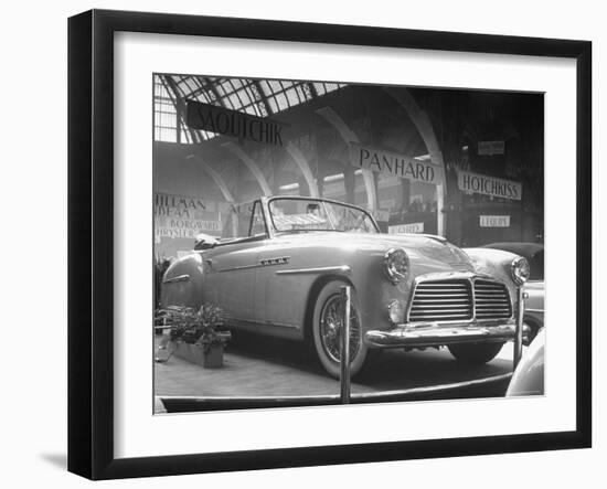 View of the Delahaye, Seen at the Paris Auto Show-Gordon Parks-Framed Photographic Print