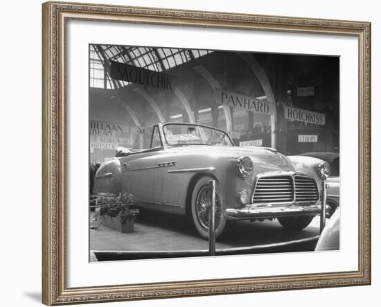 View of the Delahaye, Seen at the Paris Auto Show-Gordon Parks-Framed Photographic Print