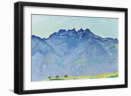 View of the Dents-Du-Midi from Champéry-Ferdinand Hodler-Framed Giclee Print