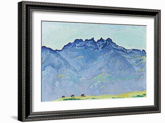 View of the Dents-Du-Midi from Champéry-Ferdinand Hodler-Framed Giclee Print