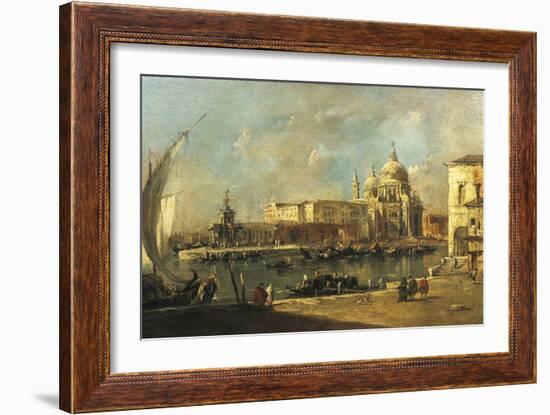 View of the Dogana and Santa Maria Della Salute, Venice-Francesco Guardi-Framed Giclee Print