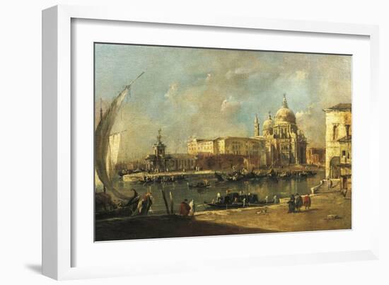 View of the Dogana and Santa Maria Della Salute, Venice-Francesco Guardi-Framed Giclee Print