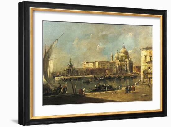 View of the Dogana and Santa Maria Della Salute, Venice-Francesco Guardi-Framed Giclee Print
