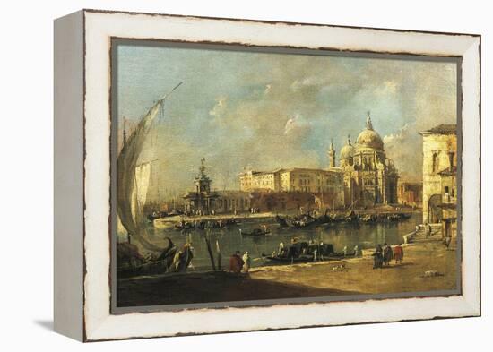 View of the Dogana and Santa Maria Della Salute, Venice-Francesco Guardi-Framed Premier Image Canvas