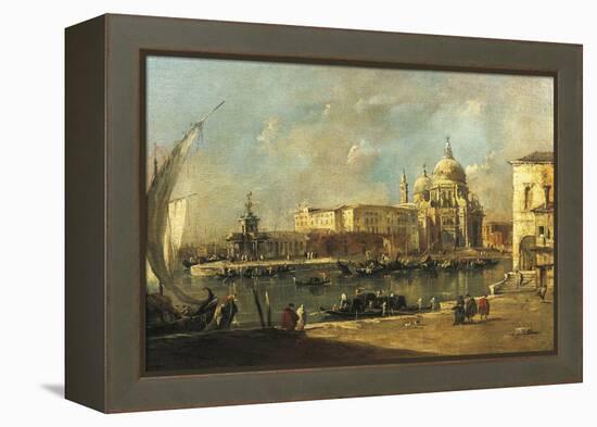 View of the Dogana and Santa Maria Della Salute, Venice-Francesco Guardi-Framed Premier Image Canvas