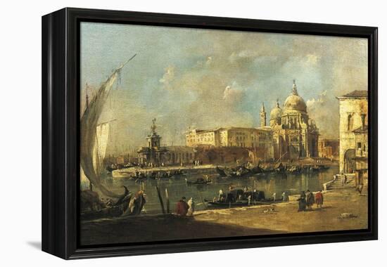 View of the Dogana and Santa Maria Della Salute, Venice-Francesco Guardi-Framed Premier Image Canvas