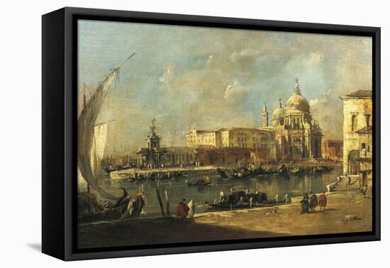 View of the Dogana and Santa Maria Della Salute, Venice-Francesco Guardi-Framed Premier Image Canvas