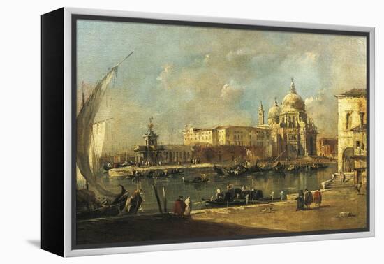 View of the Dogana and Santa Maria Della Salute, Venice-Francesco Guardi-Framed Premier Image Canvas