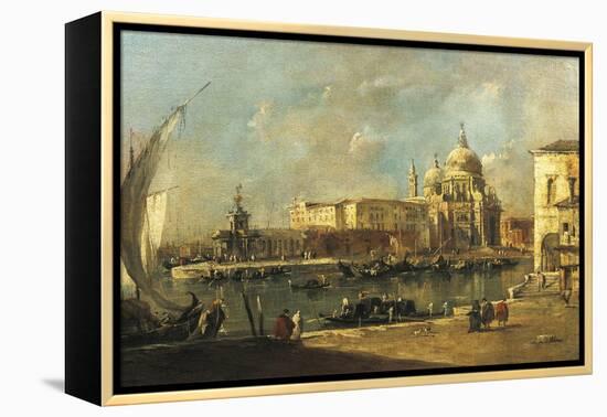 View of the Dogana and Santa Maria Della Salute, Venice-Francesco Guardi-Framed Premier Image Canvas