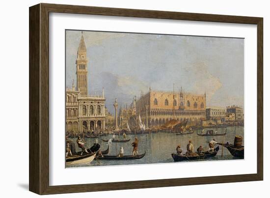 View of the Doge's Palace in Venice, before 1755-Canaletto-Framed Giclee Print