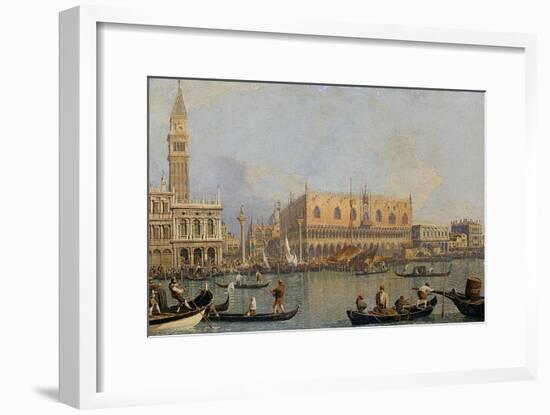 View of the Doge's Palace in Venice, before 1755-Canaletto-Framed Giclee Print