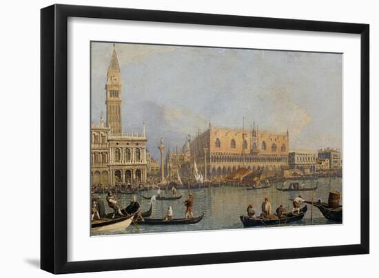 View of the Doge's Palace in Venice, before 1755-Canaletto-Framed Giclee Print