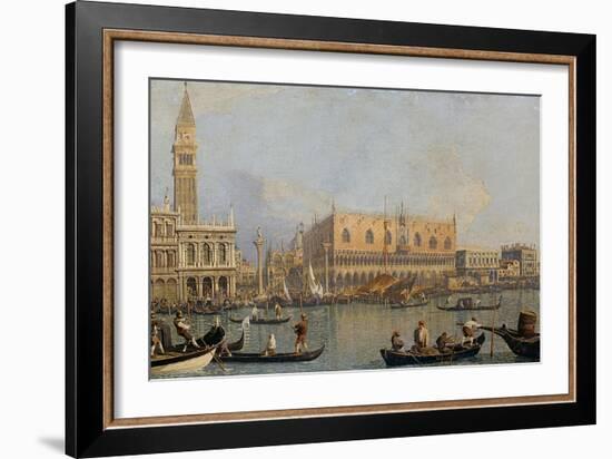 View of the Doge's Palace in Venice, before 1755-Canaletto-Framed Giclee Print