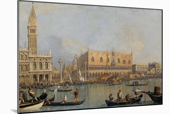 View of the Doge's Palace in Venice, before 1755-Canaletto-Mounted Giclee Print