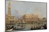 View of the Doge's Palace in Venice, before 1755-Canaletto-Mounted Giclee Print