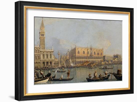 View of the Doge's Palace in Venice, before 1755-Canaletto-Framed Giclee Print