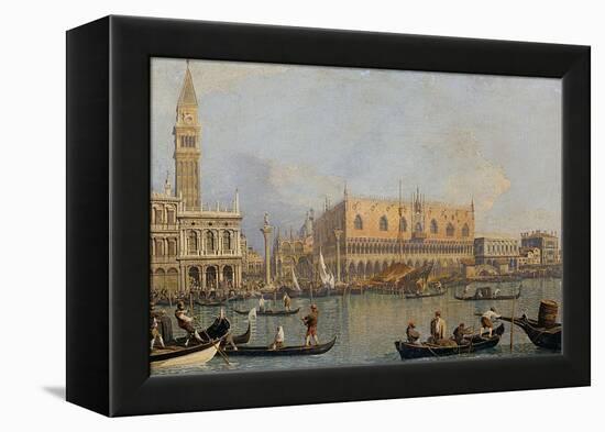 View of the Doge's Palace in Venice, before 1755-Canaletto-Framed Premier Image Canvas