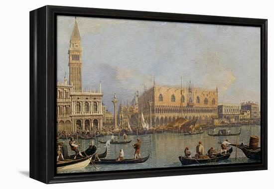 View of the Doge's Palace in Venice, before 1755-Canaletto-Framed Premier Image Canvas