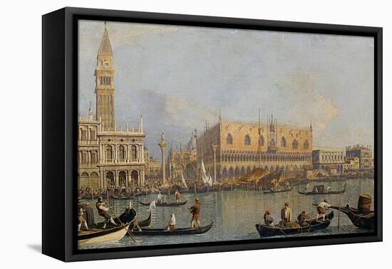 View of the Doge's Palace in Venice, before 1755-Canaletto-Framed Premier Image Canvas