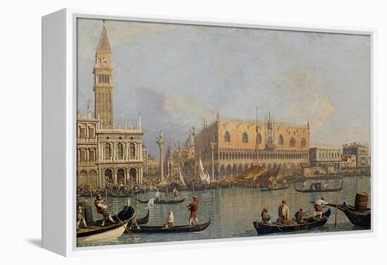 View of the Doge's Palace in Venice, before 1755-Canaletto-Framed Premier Image Canvas