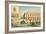 View of the Doge's Palace, the Bridge of Sighs and the Prison-Giovanni Grubacs-Framed Giclee Print