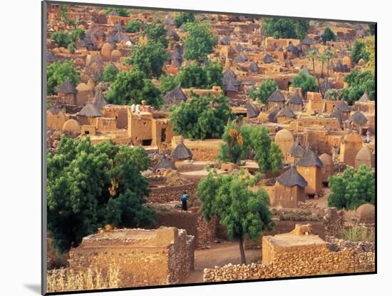 View of the Dogon Village of Songo, Mali-Janis Miglavs-Mounted Photographic Print