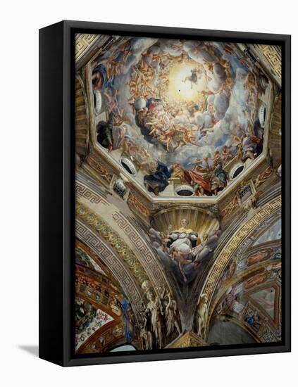 View of the Dome and of the Pendentive with Saint Hilary-Correggio-Framed Premier Image Canvas