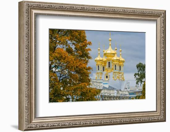 View of the domes of the Chapel of the Catherine Palace, UNESCO World Heritage Site, Pushkin, near-Miles Ertman-Framed Photographic Print