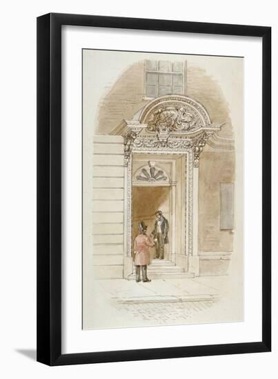 View of the Doorway of No 4 Mincing Lane, City of London, 1840-James Findlay-Framed Giclee Print