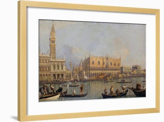 View of the Ducal Palace in Venice-Canaletto-Framed Giclee Print