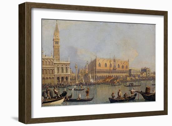 View of the Ducal Palace in Venice-Canaletto-Framed Giclee Print