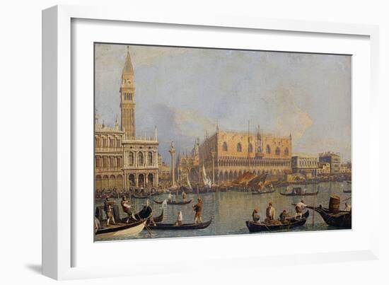 View of the Ducal Palace in Venice-Canaletto-Framed Giclee Print