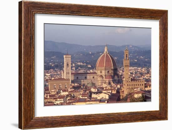 View of the Duomo and Palazzo Vecchio-null-Framed Giclee Print
