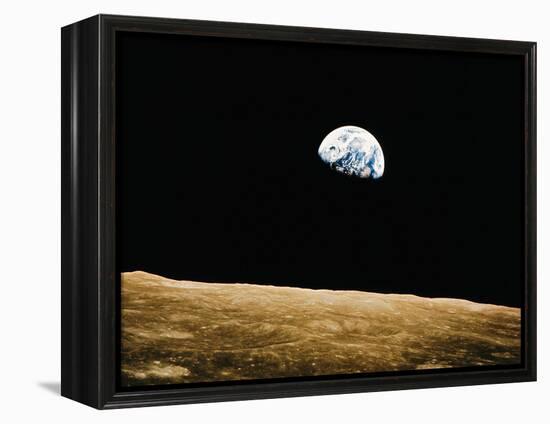 View of the Earth Rising-null-Framed Premier Image Canvas