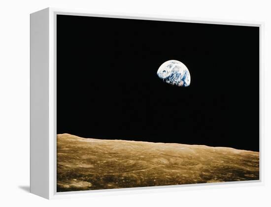 View of the Earth Rising-null-Framed Premier Image Canvas