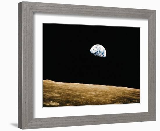View of the Earth Rising-null-Framed Photographic Print