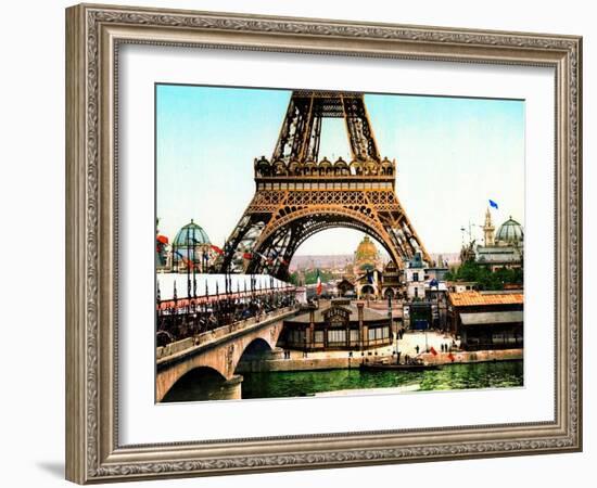 View of the Eiffel Tower During the Exposition Universelle of 1900, 1900-French Photographer-Framed Photographic Print