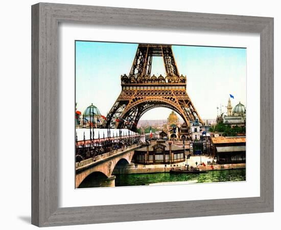 View of the Eiffel Tower During the Exposition Universelle of 1900, 1900-French Photographer-Framed Photographic Print