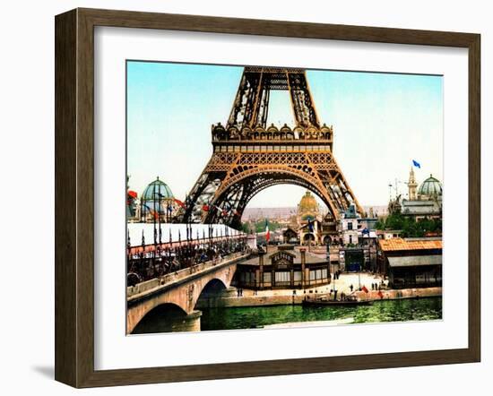 View of the Eiffel Tower During the Exposition Universelle of 1900, 1900-French Photographer-Framed Photographic Print