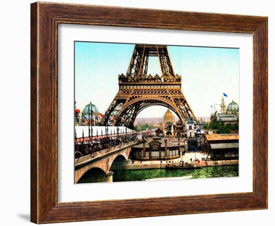 View of the Eiffel Tower During the Exposition Universelle of 1900, 1900-French Photographer-Framed Photographic Print