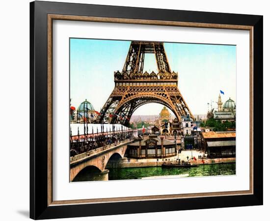 View of the Eiffel Tower During the Exposition Universelle of 1900, 1900-French Photographer-Framed Photographic Print