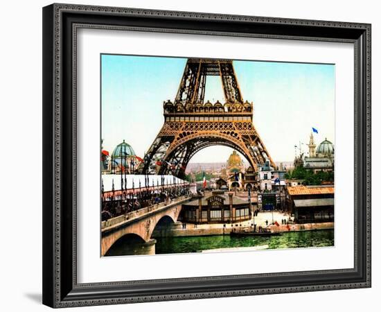 View of the Eiffel Tower During the Exposition Universelle of 1900, 1900-French Photographer-Framed Photographic Print