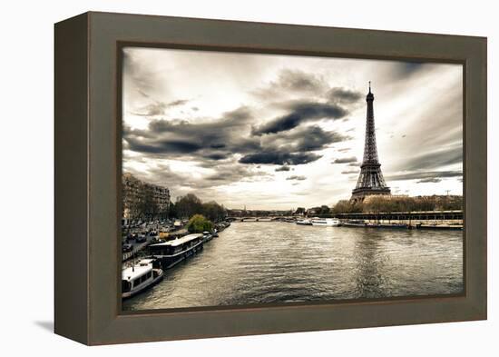 View of the Eiffel Tower - Paris - France-Philippe Hugonnard-Framed Premier Image Canvas