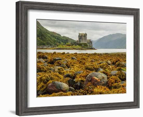 View of the Eilean Donan Castle, Dornie, Highlands, Scotland, United Kingdom, Europe-Karol Kozlowski-Framed Photographic Print