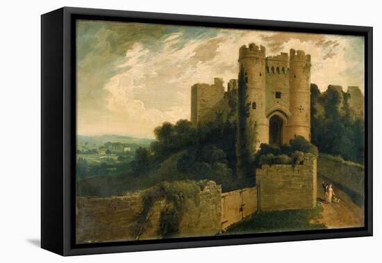 View of the Entrance of Carisbrooke Castle, Isle of Wight, 1815-John Martin-Framed Premier Image Canvas