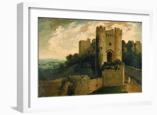 View of the Entrance of Carisbrooke Castle, Isle of Wight, 1815-John Martin-Framed Giclee Print