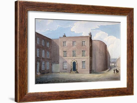 View of the Entrance to King's Bench Prison, Southwark, London, 1826-G Yates-Framed Giclee Print