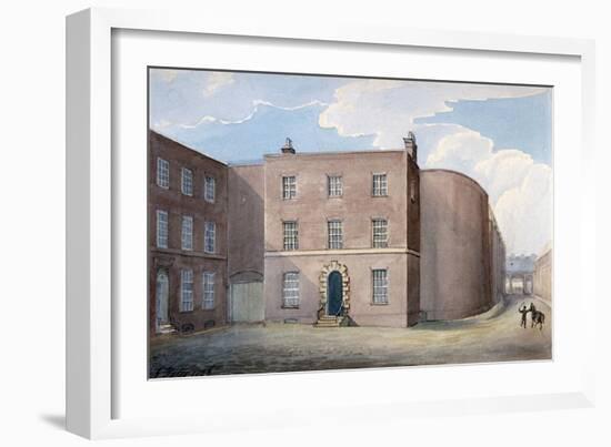 View of the Entrance to King's Bench Prison, Southwark, London, 1826-G Yates-Framed Giclee Print