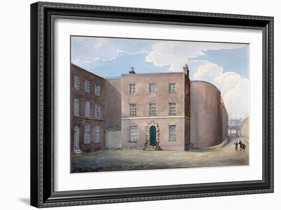 View of the Entrance to King's Bench Prison, Southwark, London, 1826-G Yates-Framed Giclee Print