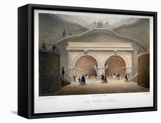 View of the Entrance to the Thames Tunnel, London, 1854-Jules Louis Arnout-Framed Premier Image Canvas